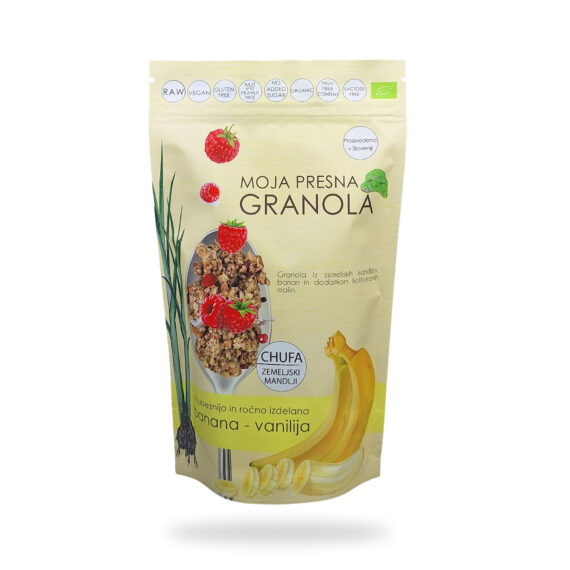 Presna ekološka granola banana - vanilija, drobTinka, 230 g